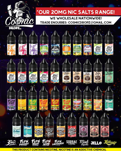 Cosmic Dropz 20mg Nic Salt Flavours