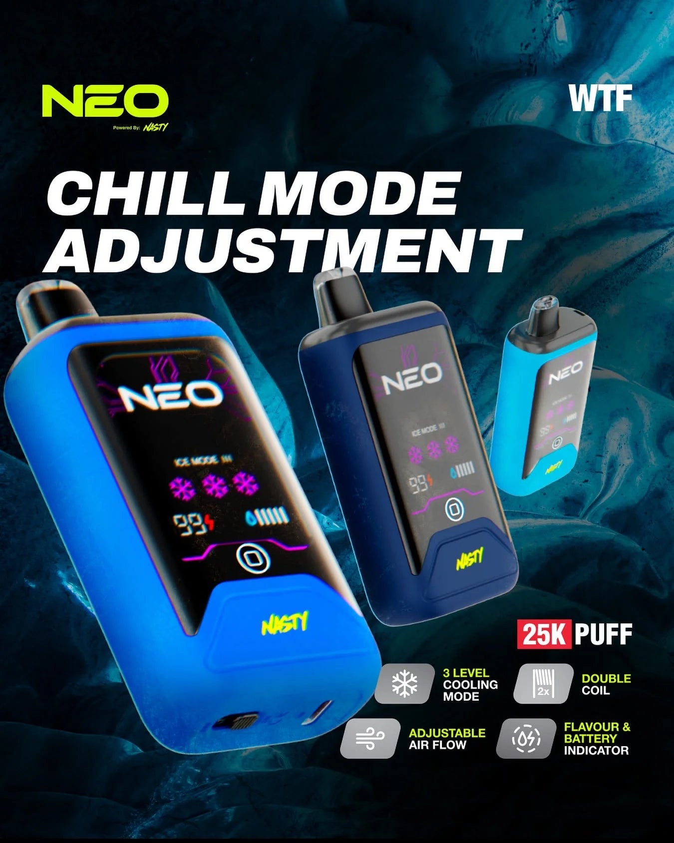 Nasty Neo 25000 Puffs 5%/50mg Disposable Saltnic Device