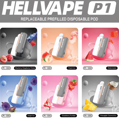 Hellvape P1 5000 puffs 2%/20mg Disposable Flavour Pods (For Hellvape P1 Battery Base ONLY!)