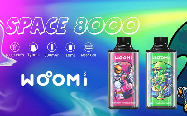 Woomi Space 8000 Puffs 5%/50mg Rechargeable Disposable Pod Device Capital Vapes Randburg Woomi Space 8000 Puffs 5%/50mg Rechargeable Disposable Pod Device Capital Vapes Randburg