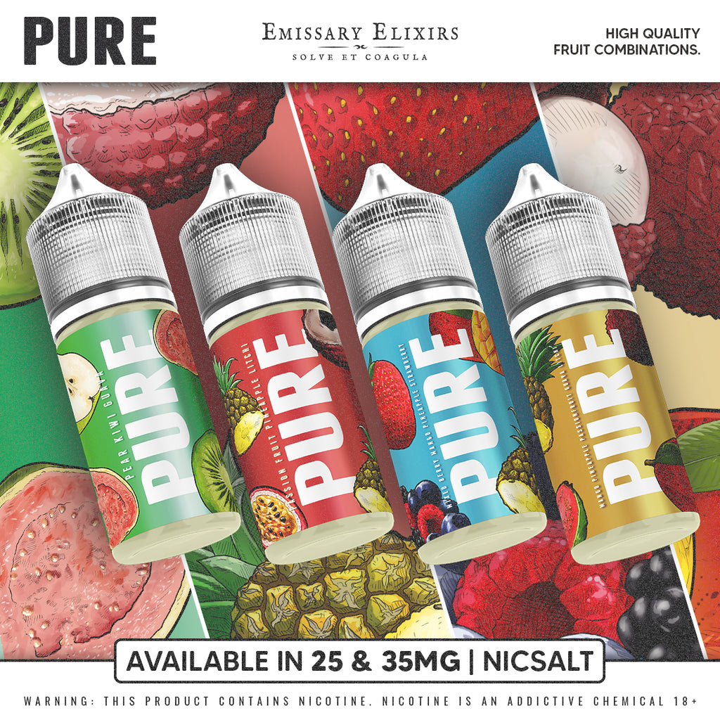 Emissary Elixirs Pure Salt Nic Flavours 20mg (Long Fill Bundle) Capital Vapes Randburg Emissary Elixirs Pure Salt Nic Flavours 20mg (Long Fill Bundle) Capital Vapes Randburg