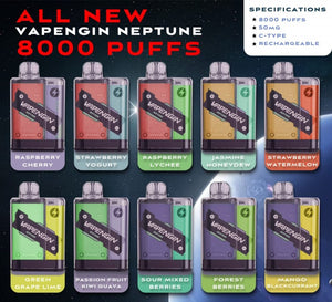 VapenGin Neptune 8000 Puffs 5%/50mg Rechargeable Disposable Pod Device
